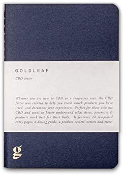 Goldleaf CBD Jotter: A Cannabis Wellness Logbook, Marijuana Patient Notebook, CBD Extract, Edible & Concentrate Therapy Diary, Guided Pages and Infographics, Pocket A6 Size