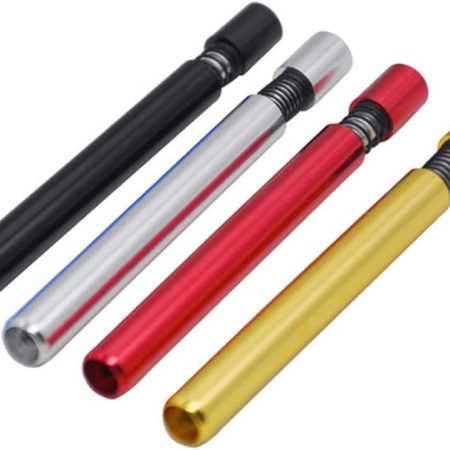4 Pack Classic 3.15 Inch Portable Aluminum Tube Aluminum Metal Tube Multi Color Lightweight, Fit in Pocket Great for Traveling (Red, Black, Gold, Silver)